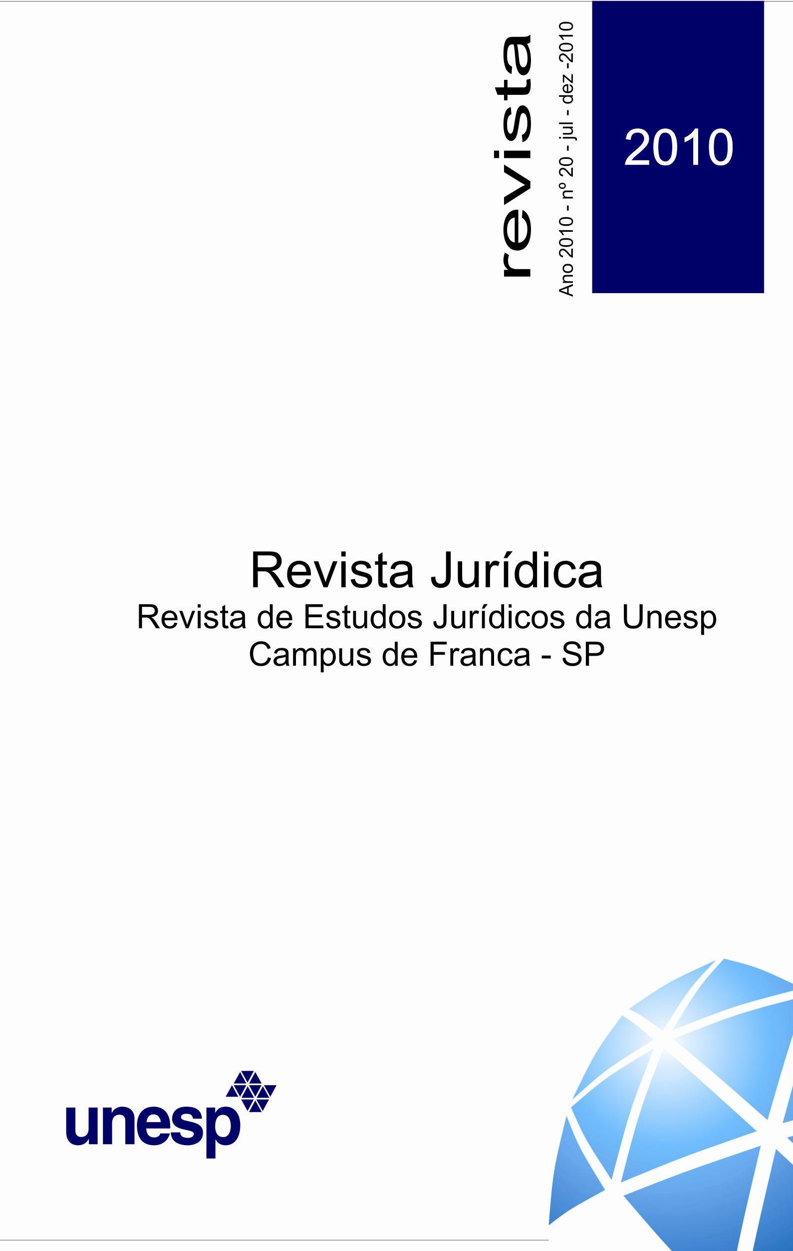 					Visualizar v. 14 n. 20 (2010): Revista de Estudos Jurídicos da UNESP
				