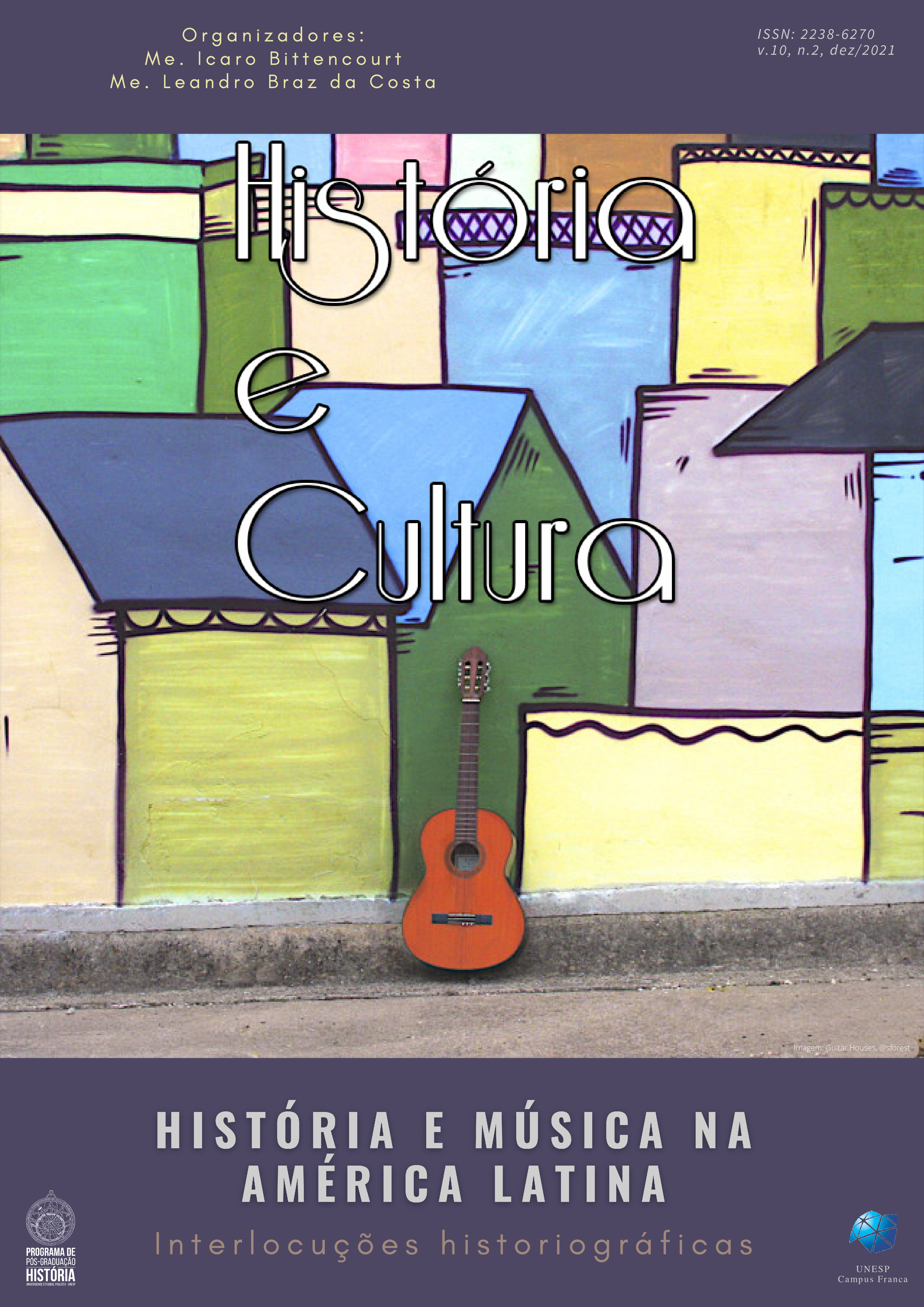 Capa da edição de dezembro da Revista História e Cultura sobre História e Música na América Latina